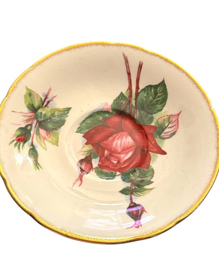 Vintage Christian Dior Floral Roses Paragon Teacup Set RARE