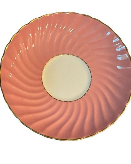 Pink Aynsley Tea Cup Saucer Set Pink Rose  Bone China Floral roses gold trim