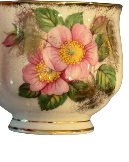 Royal Albert Floral Teacup SET Gold Accents Flowers bone China  Prairie Rose