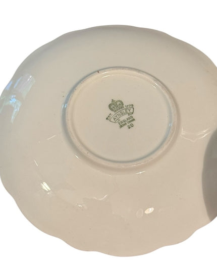 Lovely Vintage Aynsley Floral Teacup Roses and Saucer Set with Gold Trim