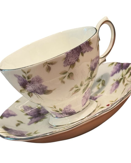 VTG RARE Royal Albert Archive Collection Lilac Lane Platinum  Tea cup Saucer