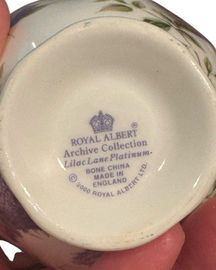 VTG RARE Royal Albert Archive Collection Lilac Lane Platinum  Tea cup Saucer