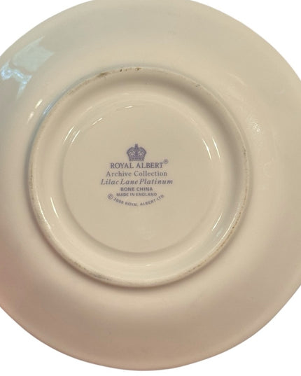 VTG RARE Royal Albert Archive Collection Lilac Lane Platinum  Tea cup Saucer