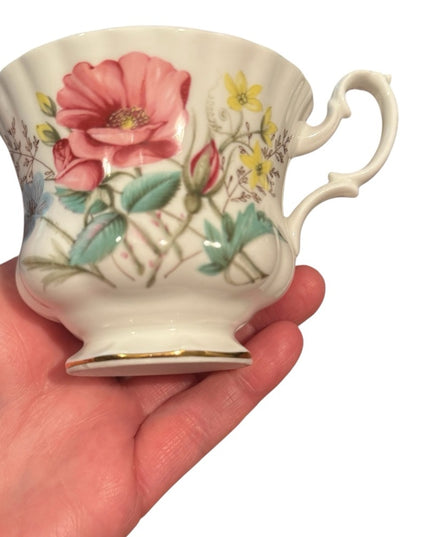 Vintage Flowers Royal Albert Floral Teacup and Saucer Set