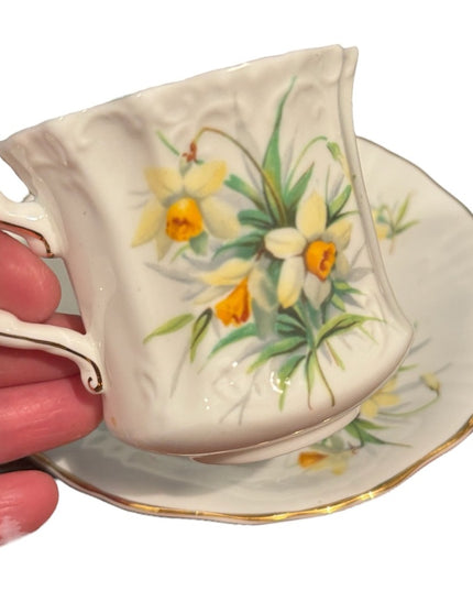 Floral Teacup and Saucer Set
