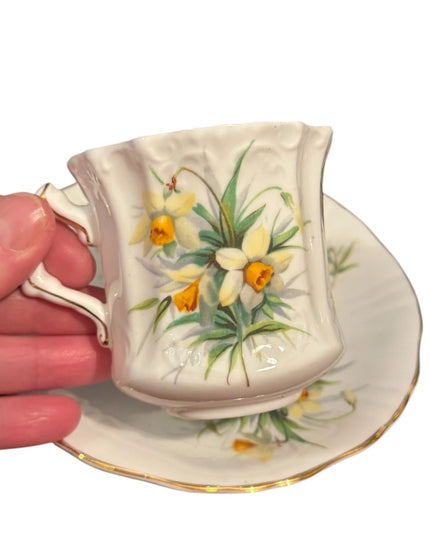 Floral Teacup and Saucer Set