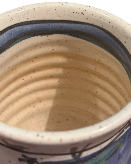 Elora pottery Handcrafted Ceramic Pottery MUG Pot handpainted signed