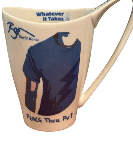 Rare David Bowie Peace Thru Art, Whatever It Takes, Ceramic Coffee Mug Churchill