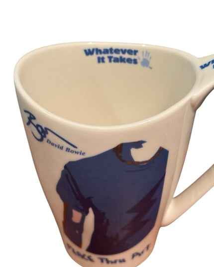 Rare David Bowie Peace Thru Art, Whatever It Takes, Ceramic Coffee Mug Churchill