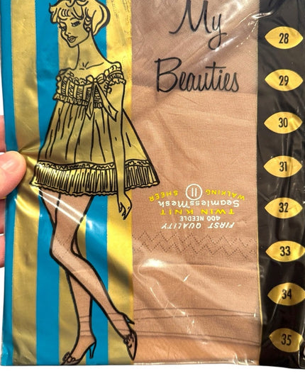 8 PC LOT 1960s Thigh High NEW Stockings Seamless Patricia Asstd Size Vintage