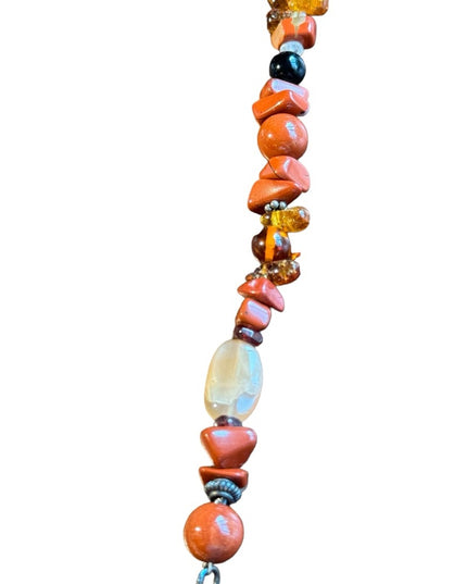 RARE Sajen 925 sterling silver 925 Gemstone fancy goddess necklace