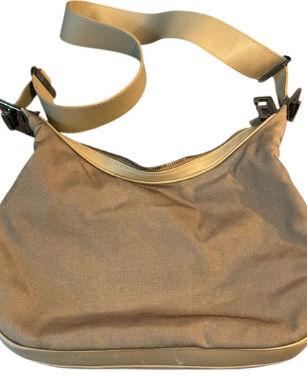 Gucci Kahki Canvas & Leather 2way Canvas Shoulder Bag 001 3315 Like New!