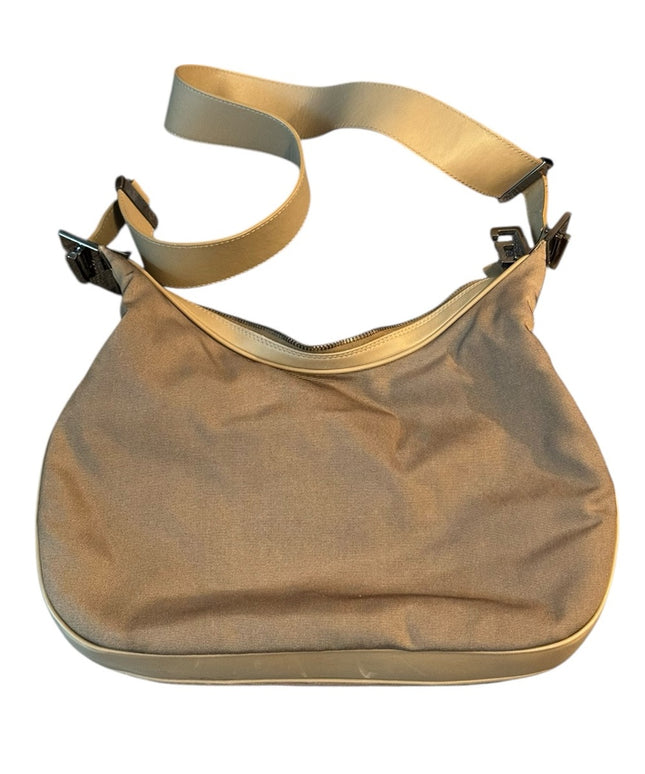 Gucci Kahki Canvas & Leather 2way Canvas Shoulder Bag 001 3315 Like New!
