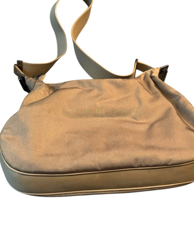 Gucci Kahki Canvas & Leather 2way Canvas Shoulder Bag 001 3315 Like New!