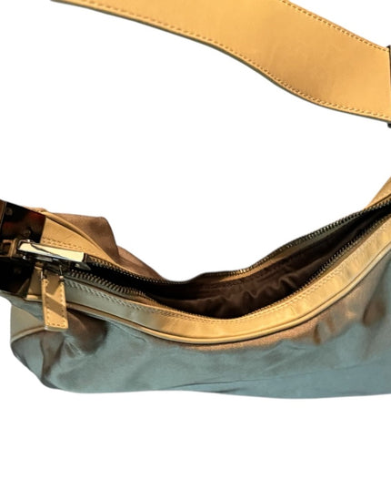 Gucci Kahki Canvas & Leather 2way Canvas Shoulder Bag 001 3315 Like New!