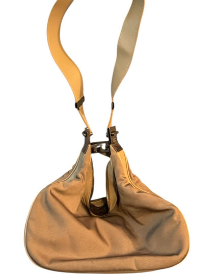Gucci Kahki Canvas & Leather 2way Canvas Shoulder Bag 001 3315 Like New!