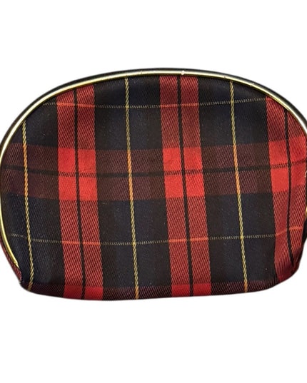 Vintage Tartan Red and Black Plaid Cosmetic Bag