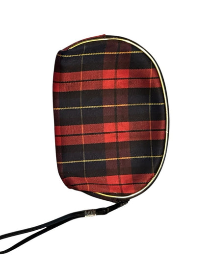 Vintage Tartan Red and Black Plaid Cosmetic Bag