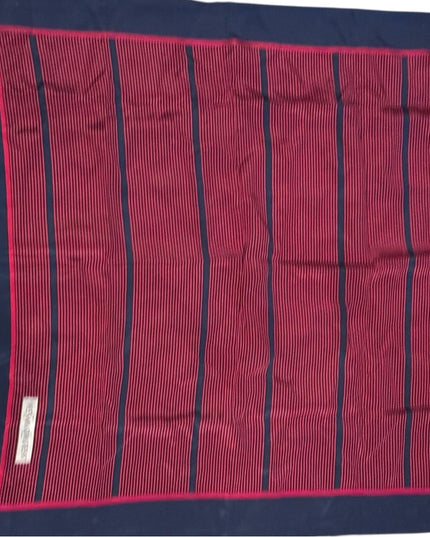 Yves Saint Laurent Vintage Red and Blue Striped SIlK Scarf
