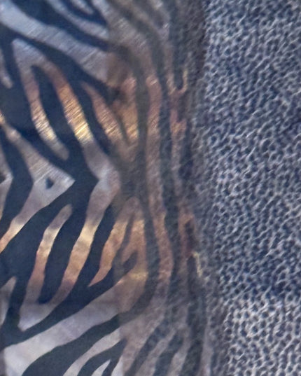 Calvin Klein Black and White leopard Pattern Scarf