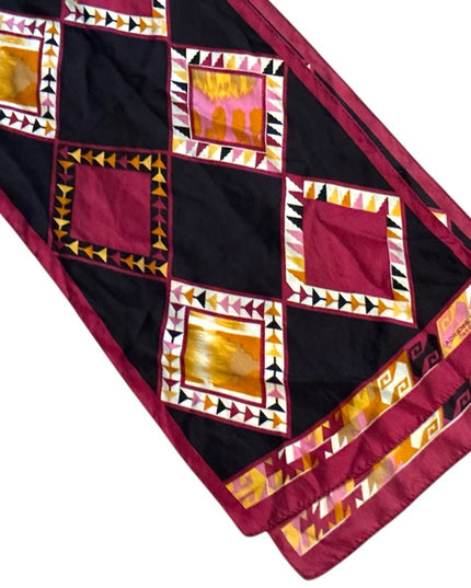Colorful Geometric Silk Scarf