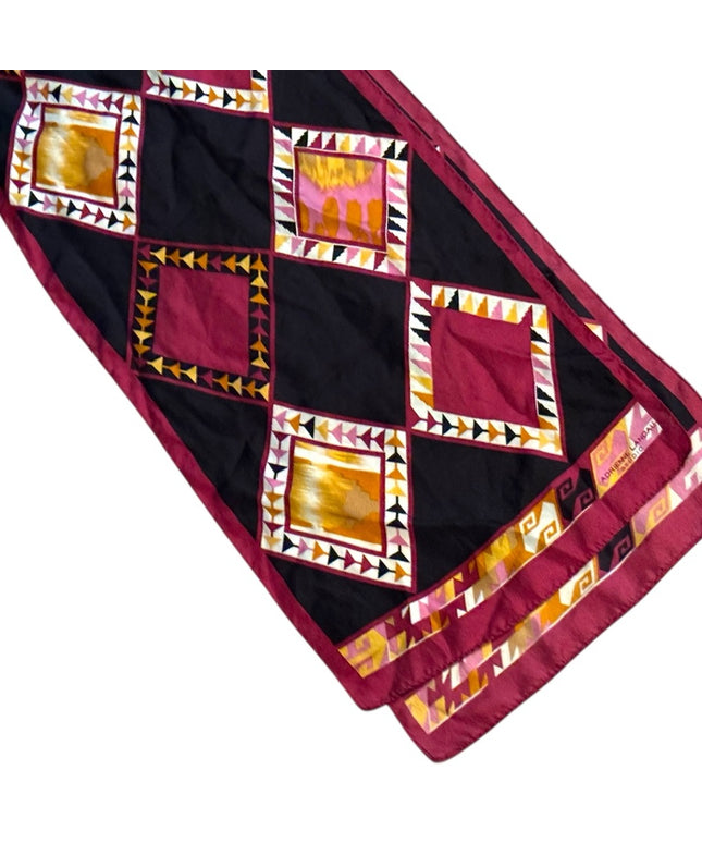 Colorful Geometric Silk Scarf