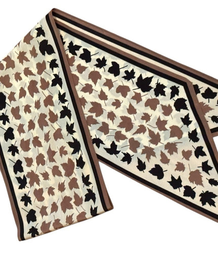 Vintage Vera Maple Leaf Pattern Silk Scarf
