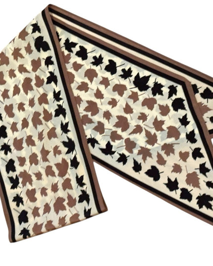 Vintage Vera Maple Leaf Pattern Silk Scarf