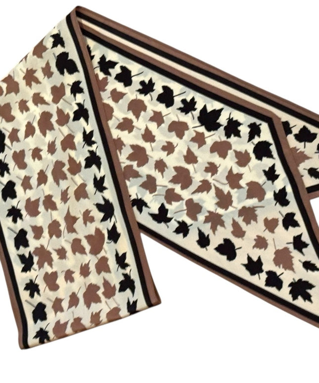 Vintage Vera Maple Leaf Pattern Silk Scarf