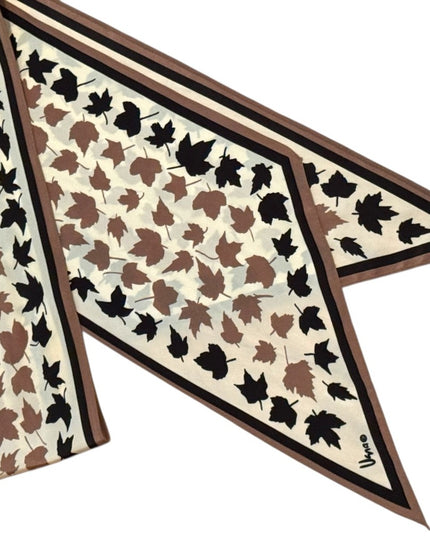 Vintage Vera Maple Leaf Pattern Silk Scarf
