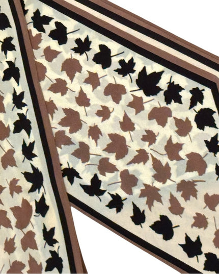 Vintage Vera Maple Leaf Pattern Silk Scarf