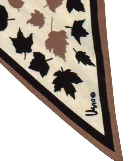 Vintage Vera Maple Leaf Pattern Silk Scarf