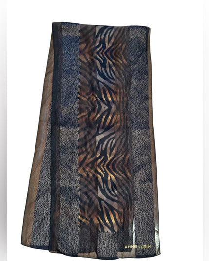 Anne Klein Animal Print Scarf SILK Vintage