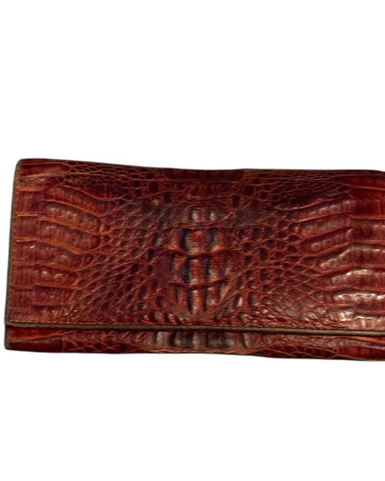 Vintage Authentic Crocodile Embossed Leather Wallet