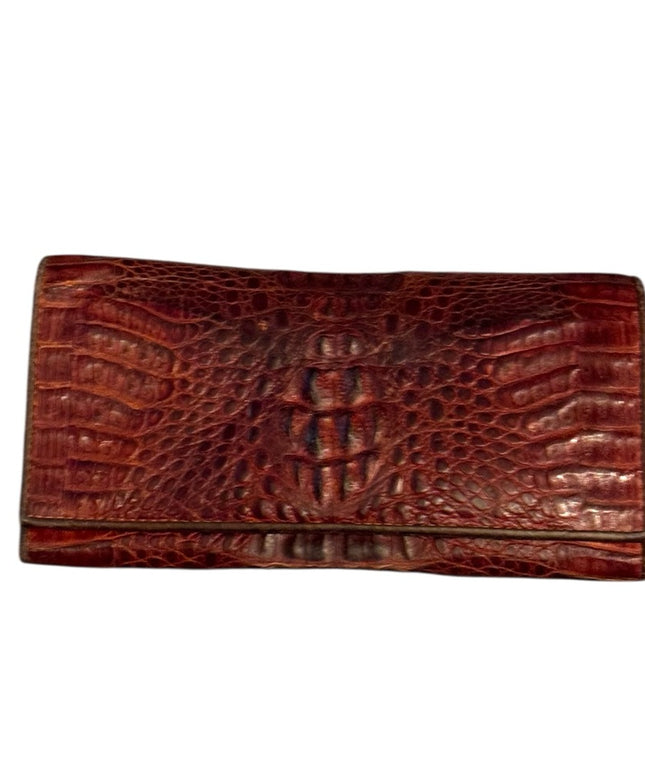 Vintage Authentic Crocodile Embossed Leather Wallet