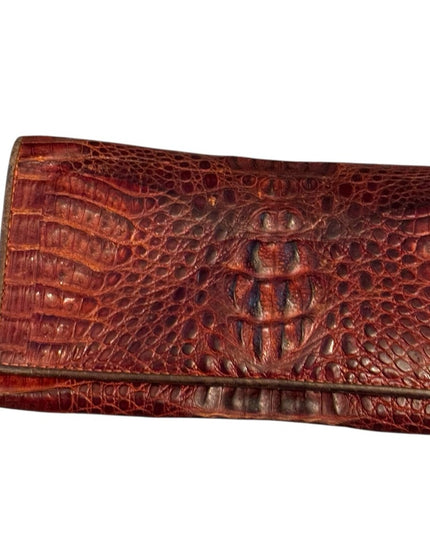 Vintage Authentic Crocodile Embossed Leather Wallet