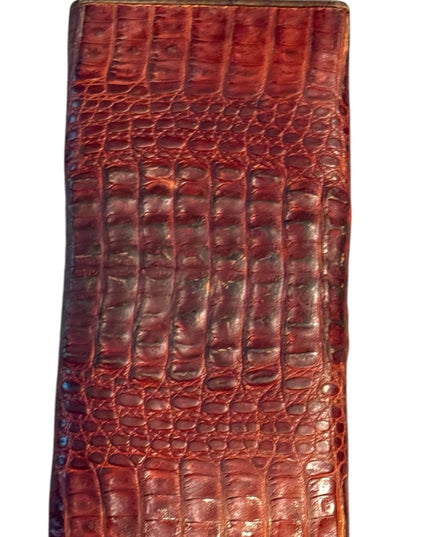 Vintage Authentic Crocodile Embossed Leather Wallet