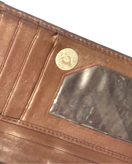 Vintage Authentic Crocodile Embossed Leather Wallet