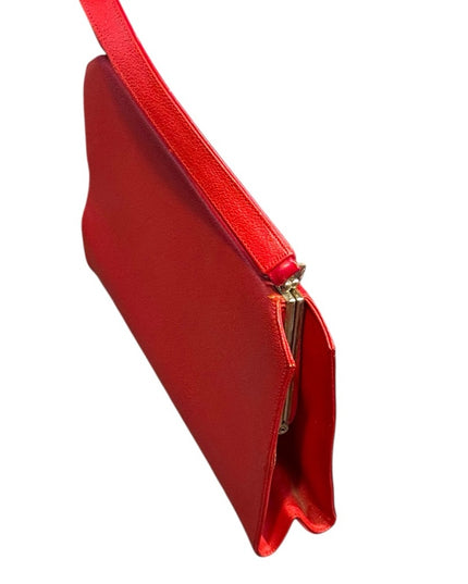 Elegant Red Vintage 1950s Women's Handbag Jackie O styled
