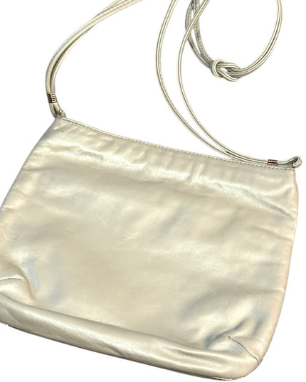Elegant GRAY Leather & gold accent Vintage Shoulder Bag