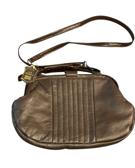 Vintage 1970s Brown Leather fancy shoulder bag