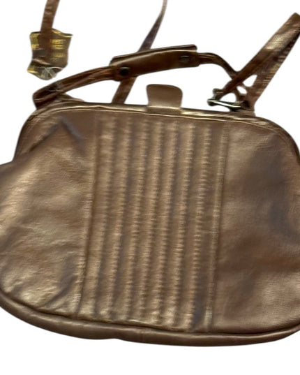Vintage 1970s Brown Leather fancy shoulder bag