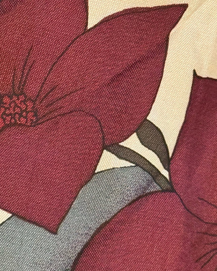Stunnimg JIM THOMPSON Floral Silk Scarf with Multicolor Design