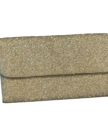 Elegant Vintage Micro Bead Silver Clutch Bag Wedding Event Christening