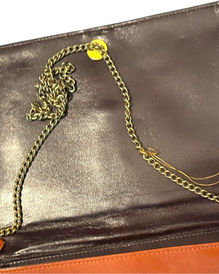 Ushy Bauer Vintage Stunning Tan Leather Shoulder Handbag Clutch NWT