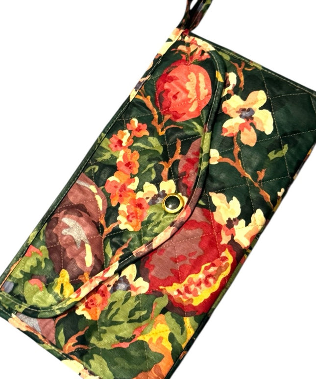 Maggie B Overnight Quilted Floral Bag with Vibrant Colors Flowers
