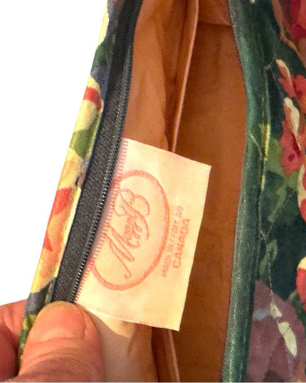 Maggie B Overnight Quilted Floral Bag with Vibrant Colors Flowers