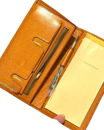 Vintage Tan Pigskin Leather Wallet
