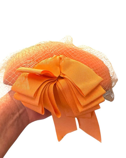 Elegant Vintage Eatons Peach Hat Felt with Netting