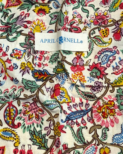 April Cornell cotton flowers shoulder shopper market bag